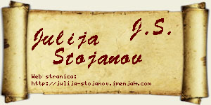 Julija Stojanov vizit kartica